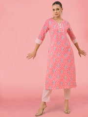 Printed Cotton Kurta Set