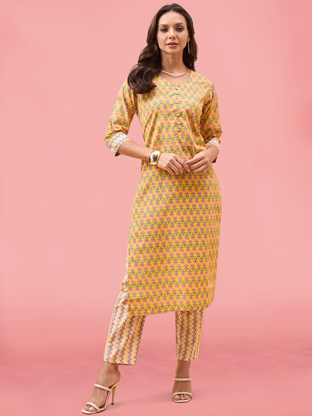 Printed Cotton Kurta Set