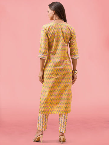 Printed Cotton Kurta Set