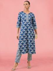 Printed Cotton Kurta Set