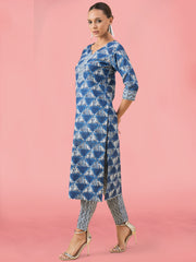 Printed Cotton Kurta Set