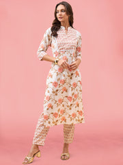 Printed Cotton Kurta Set