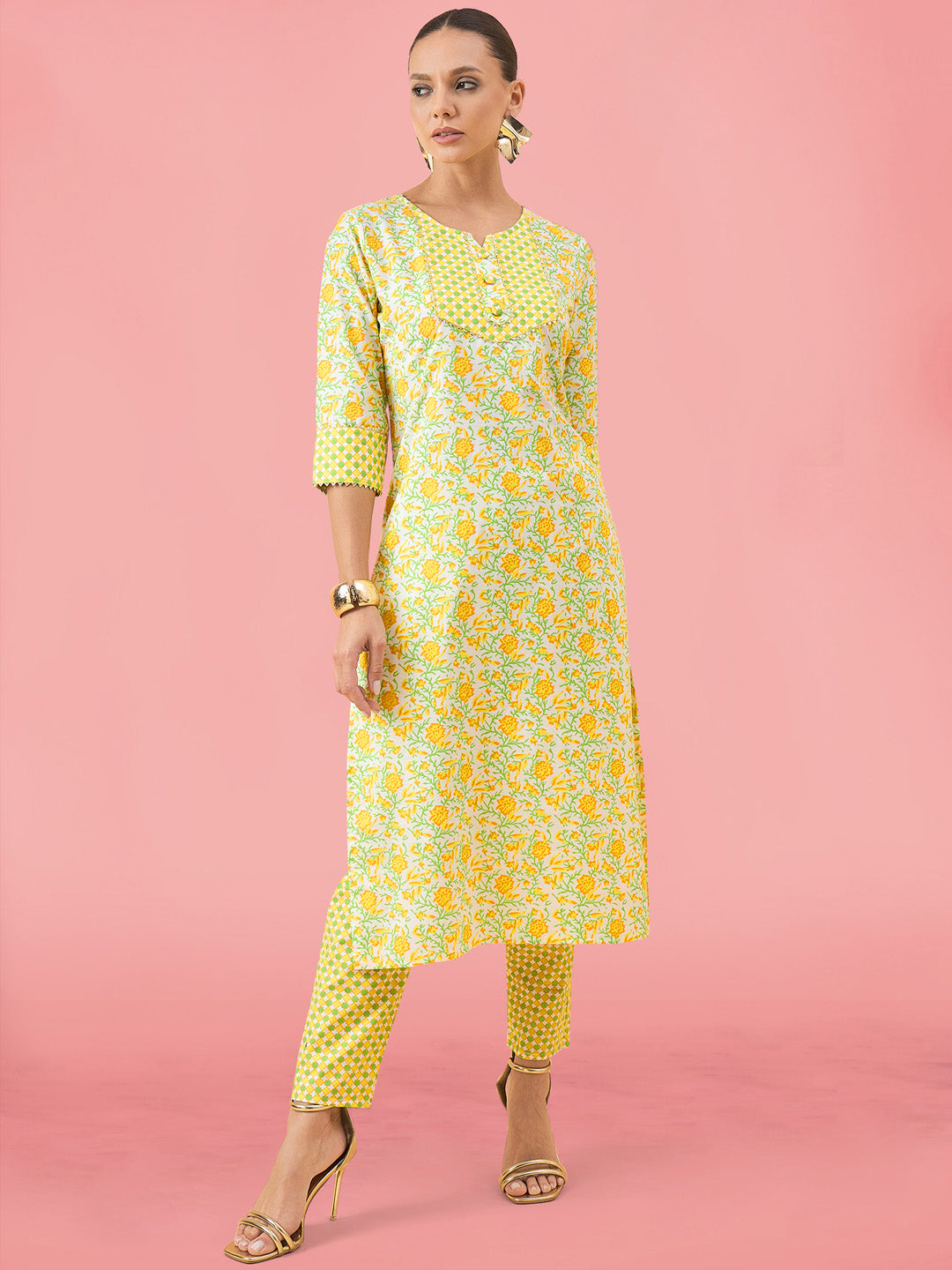 Printed Cotton Kurta Set