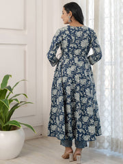 Printed Cotton Suit Set With Dupatta