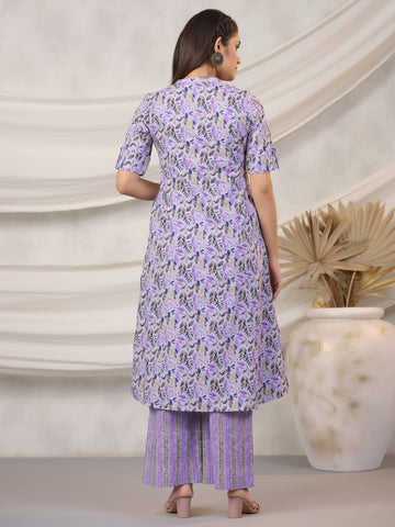 Printed Cotton Kurta Set