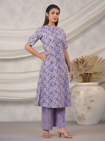 Printed Cotton Kurta Set