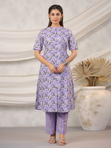 Printed Cotton Kurta Set