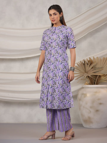 Printed Cotton Kurta Set