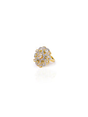 Diamond Gold-plated Statement Ring