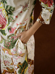 Floral Printed Cotton Kurta With Pants