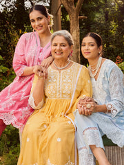 Embroidered Cotton Kurta with Pant and Dhoti (Pack of 3)