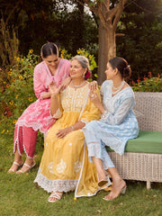 Embroidered Cotton Kurta with Pant and Dhoti (Pack of 3)