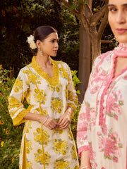 Printed Cotton Kurta with Pant and Dupatta (Pack of 2)