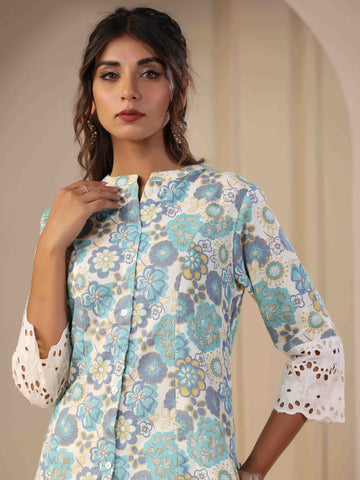 Floral Printed Cotton Kurta