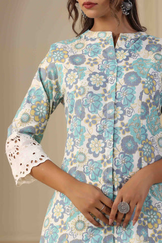 Floral Printed Cotton Kurta