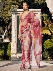 Sequin Embroidered Georgette Saree