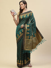 Stone Booti Cotton Woven Saree