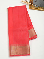 Zari Booti Organza Plain Saree