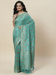 Gota Work Banarasi Woven Saree