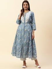 Printed Cotton Kurta With Pants