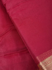 Zari Booti Organza Plain Saree