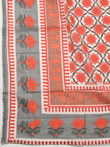 Printed Cotton Unstitched Suit Piece With Dupatta