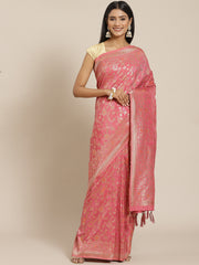 Gota Work Banarasi Woven Saree