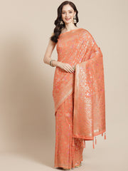 Gota Work Banarasi Woven Saree