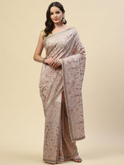 Resham Jaal Embroidered Georgette Saree