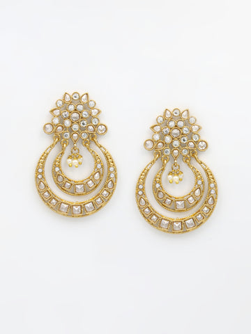 Golden Chandbali Earrings