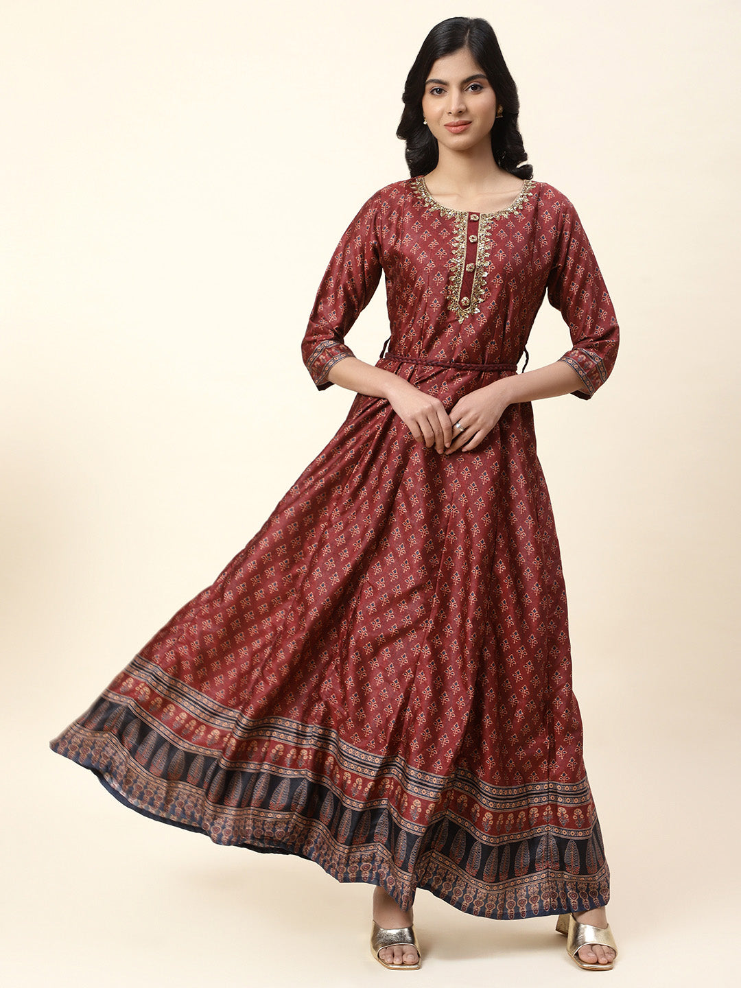 Printed Handloom Anarkali Kurta
