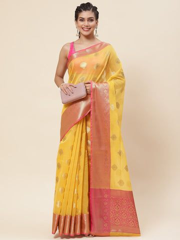 Zari Jaal Woven Cotton Saree