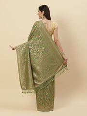 Gota Work Banarasi Woven Saree