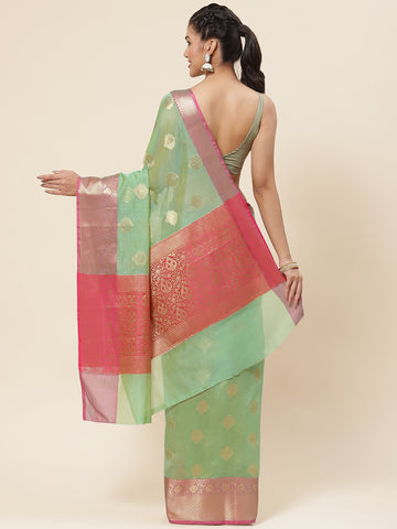 Zari Jaal Woven Cotton Saree