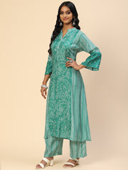 Printed Muslin Kurta With Pants