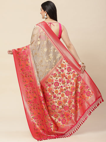 Zari Jaal Woven Organza Saree