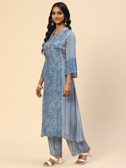 Printed Muslin Kurta With Pants