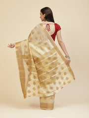Zari Border Booti Handloom Woven Saree