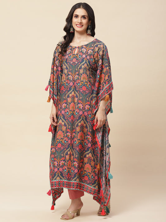 Printed Muslin Kaftan Kurta