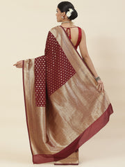 Brocade Zari Jaal Handloom Woven Saree