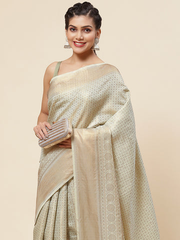 Zari Jaal Woven Cotton Saree