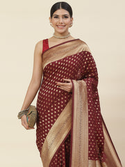 Brocade Zari Jaal Handloom Woven Saree