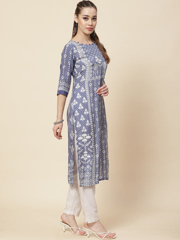 Printed Muslin Kurta