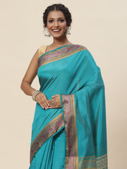 Plain Zari Border Handloom Woven Saree