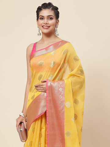 Zari Jaal Woven Cotton Saree