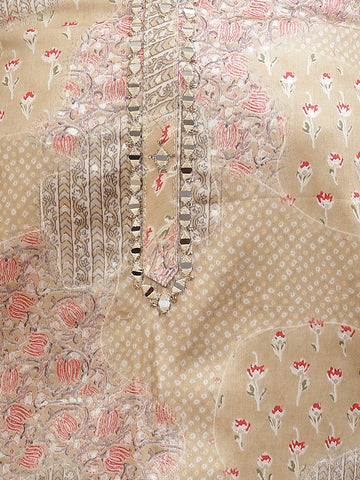 Printed Cotton Unstitched Suit Piece With Dupatta
