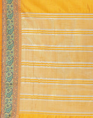 Plain Zari Border Handloom Woven Saree