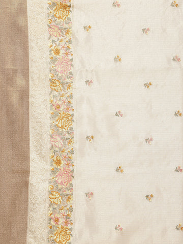 Resham Booti Embroidered Cotton Saree