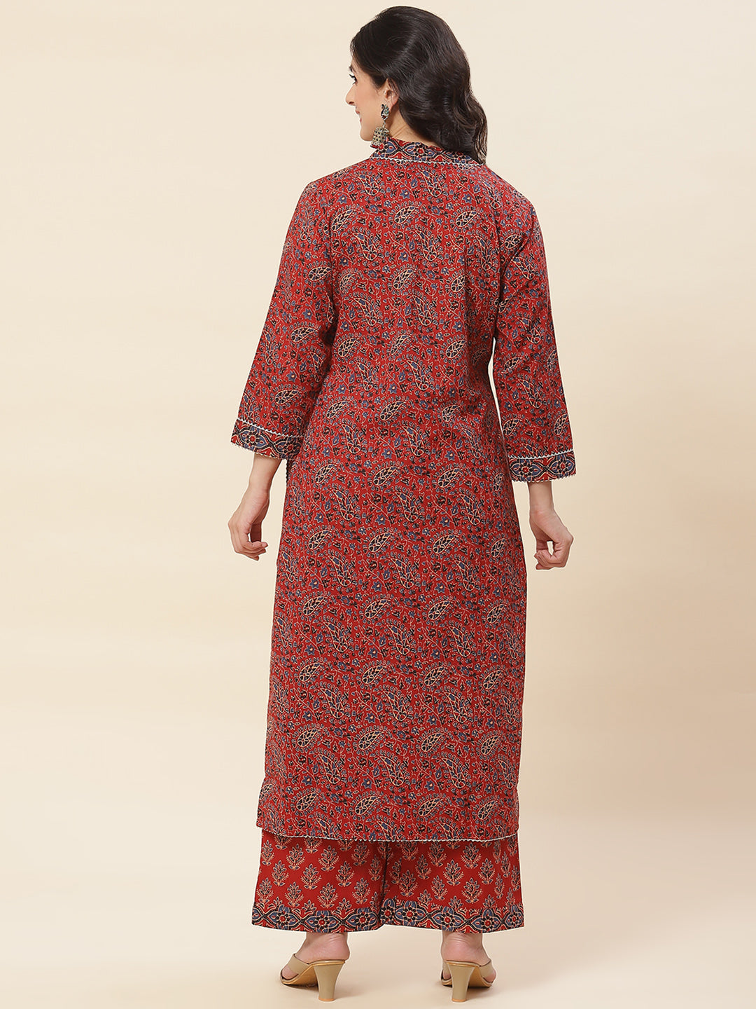 Printed Cotton Kurta With Pants