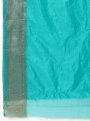 Zari Booti Organza Plain Saree
